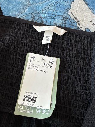 Vestido negro H&M nuevo con etiqueta
