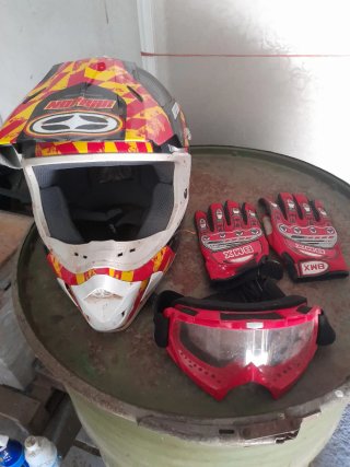 Neumáticos Enduro/Motocross casco gafas y guantes