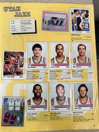 Álbum Panini NBA 89 Jordan Magic Bird Barkley
