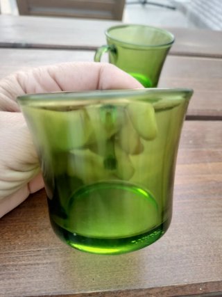 Set 4 Tazze e Piatti Duralex Verde Originali