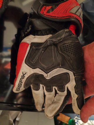 Guantes Moto Berik Rojos y Blancos