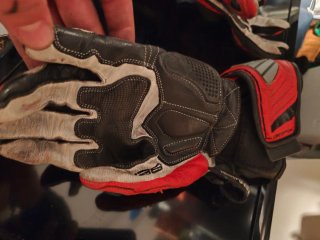 Guantes Moto Berik Rojos y Blancos