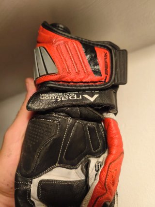 Guantes Moto Berik Rojos y Blancos