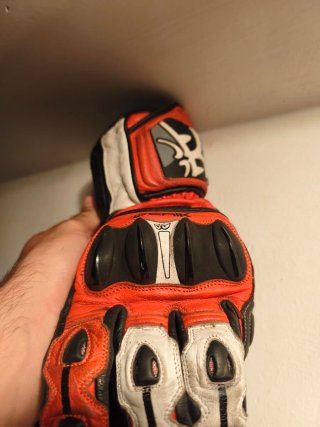 Guantes Moto Berik Rojos y Blancos