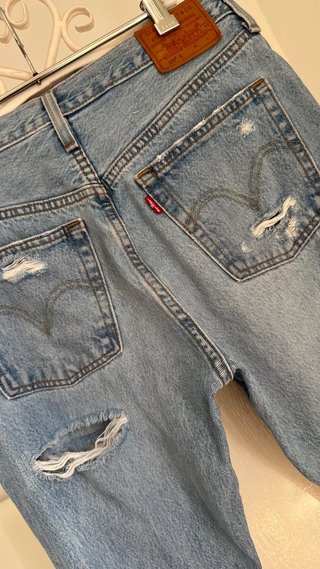 Levi's 501 S Vaqueros Roturas Mujer Azul Clar W 27