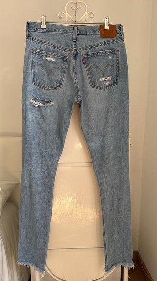 Levi's 501 S Vaqueros Roturas Mujer Azul Clar W 27