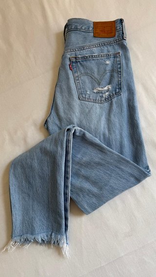 Levi's 501 S Vaqueros Roturas Mujer Azul Clar W 27