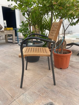 Sillas de terraza blancas