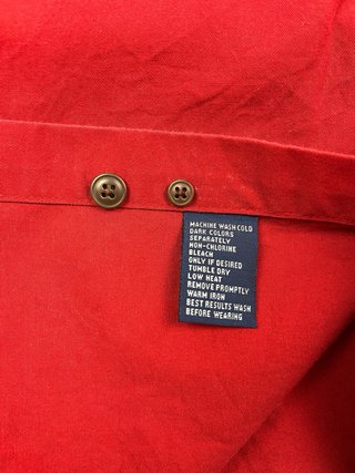 Camisa Chaps Ralph Lauren Vintage Roja Bordada M/L