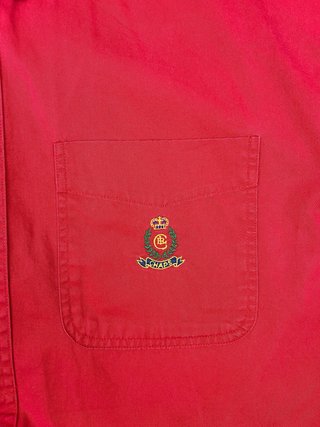 Camisa Chaps Ralph Lauren Vintage Roja Bordada M/L