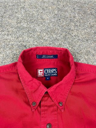 Camisa Chaps Ralph Lauren Vintage Roja Bordada M/L