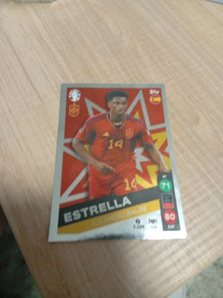 Carta Fútbol Estrella Alejandro Balde