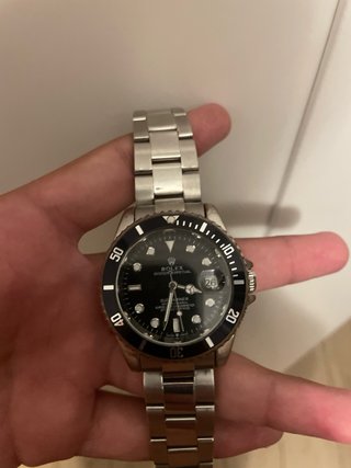 Rolex Submariner Negro y Plateado