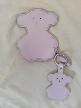 Monedero oso peluche más llavero