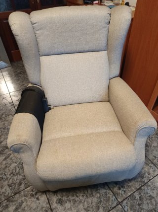 Sillón eléctrico beige/gris
