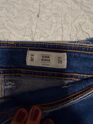Pantalón vaquero ancho azul