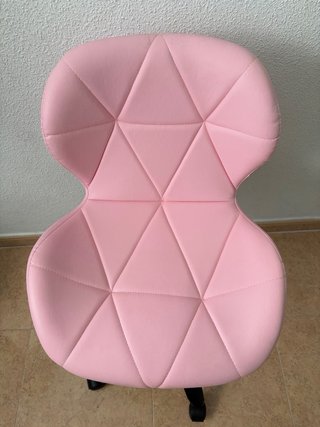 Silla de oficina acolchada rosa