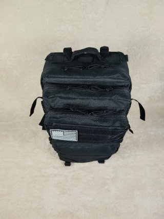 Mochila Táctica Militar Negra avion gym 45L.