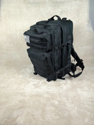 Mochila Táctica Militar Negra avion gym 45L.