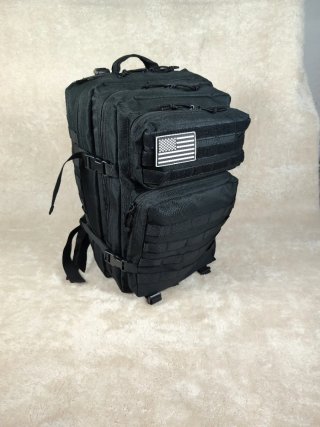Mochila Táctica Militar Negra avion gym 45L.