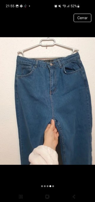 Pantalón vaquero ancho azul