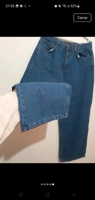 Pantalón vaquero ancho azul