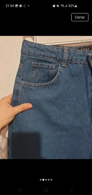 Pantalón vaquero ancho azul
