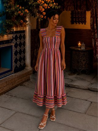 Vestido Ibicenco Multicolor Talla S