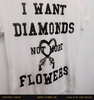Camiseta Bershka I Want Diamonds