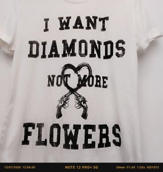 Camiseta Bershka I Want Diamonds