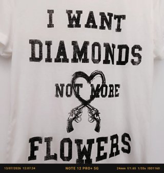 Camiseta Bershka I Want Diamonds