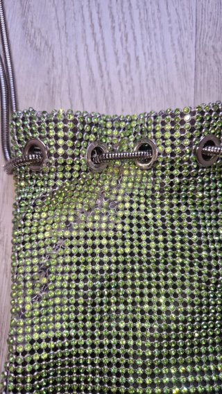 Bolso Bimba y Lola verde y plateado