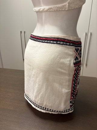 Falda mini bordada étnica/boho