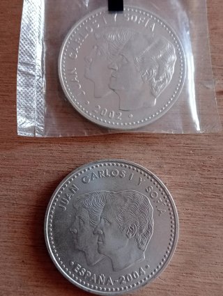 2 Monedas Plata 12 Euros España