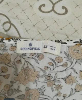 Blusa Springfield floral manga corta Talla L