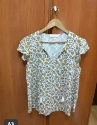 Blusa Springfield floral manga corta Talla L