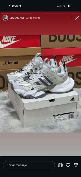 Adidas Zapatillas Grises y Blancas