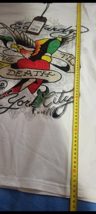 Ed Hardy Camiseta Blanca hombre talla L perfecta