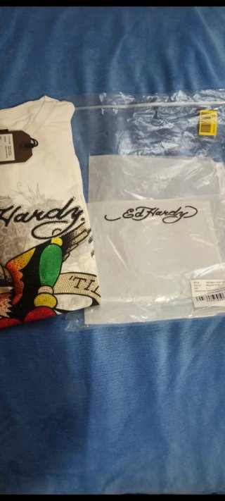 Ed Hardy Camiseta Blanca hombre talla L perfecta