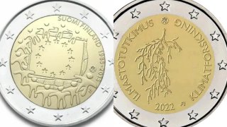 Moneda 2 euros Finlandia 2015 y 2022 sc