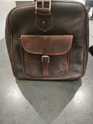 Maleta de viaje de cuero