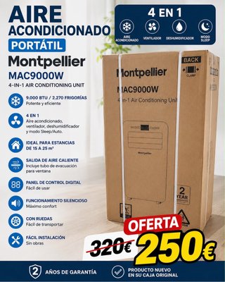 Aire Acondicionado Portátil Montpellier MAC9000W
