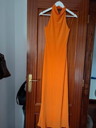 Vestido largo naranja