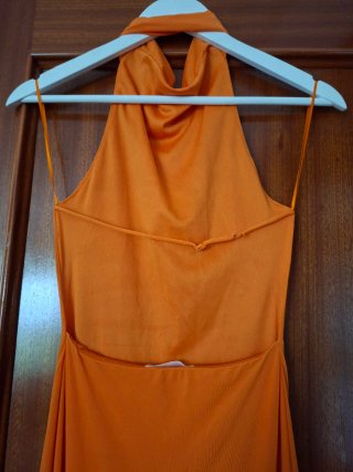 Vestido largo naranja