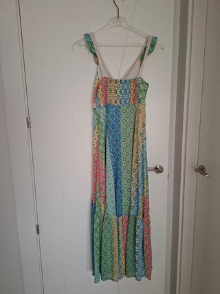 Vestido largo estampado veraniego