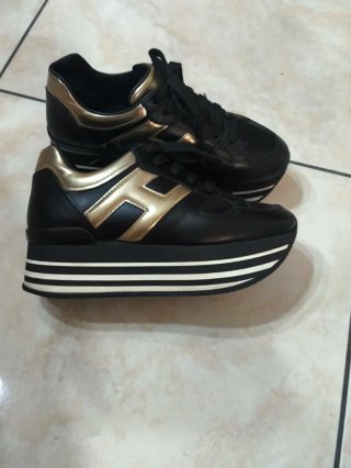 Scarpe Hogan Donna Nero Oro