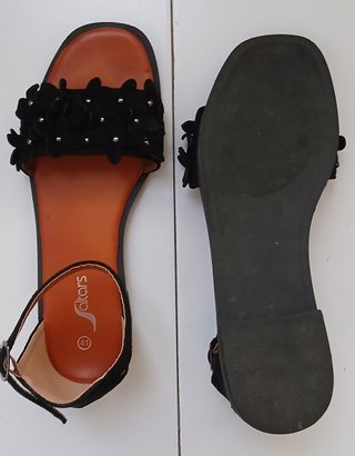 Sandalias planas Altars negras talla 41