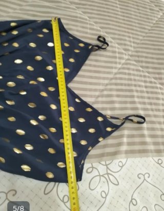Vestido tirantes Boture talla L lunares dorados