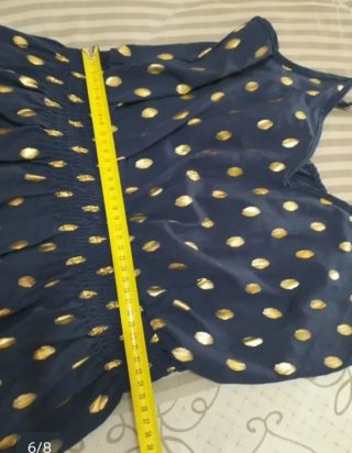 Vestido tirantes Boture talla L lunares dorados