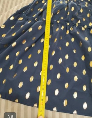 Vestido tirantes Boture talla L lunares dorados